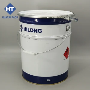 20L Closed Tight Head Metal Drum with Plastic Telescopic Cap Spout/Metal Finger Press Lid