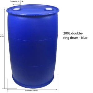 100 Litre 200L 210L New HDPE Double Ring Type Chemical Grade Closed Top Plastic Drum for Car Shampoo