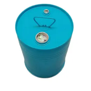 5 Gallon Metal Pail 20L Drum of Paint Steel Barrel with Plastic Hoop Lid Un Approved Empty Metal Tin
