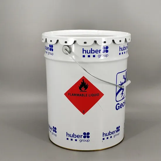 20 Litre Empty Metal Tinplate Drum with Standard Lug Lid and Metal/Plastic Handle