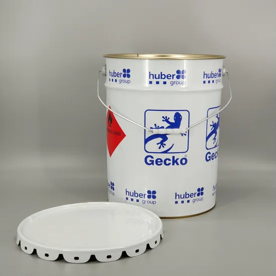 20 Litre Empty Metal Tinplate Drum with Standard Lug Lid and Metal/Plastic Handle