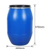 200 Litre HDPE Open Top Blue Plastic Barrel 55 Gallon Recyclable Drum with Iron Hoop