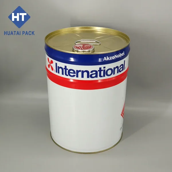 20L Closed Tight Head Metal Drum with Plastic Telescopic Cap Spout/Metal Finger Press Lid