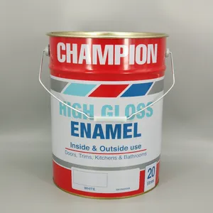 20 Litre Empty Metal Tinplate Drum with Standard Lug Lid and Metal/Plastic Handle