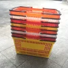 A77 Supermarket Pink Plastic Basket Convenience Hand Store Shopping Baskets