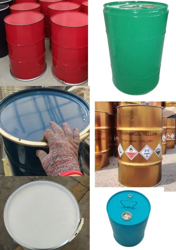 5 Gallon Metal Pail 20L Drum of Paint Steel Barrel with Plastic Hoop Lid Un Approved Empty Metal Tin