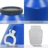 Blue 30L 50L 60L 120L 160L 200L Open-Top Plastic Drums HDPE Iron Material for Chemicals Oil Water Milk Beer Storage