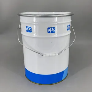 20L Closed Tight Head Metal Drum with Plastic Telescopic Cap Spout/Metal Finger Press Lid