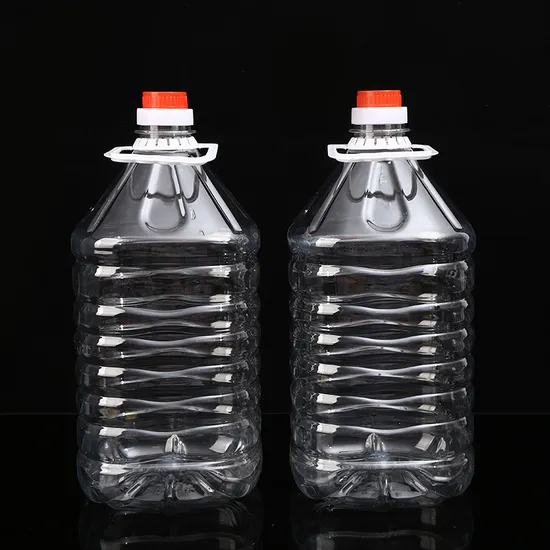 Customizable Logo Printing 3liter 5liter Pet Clear Plastic Oil Drum Bottle