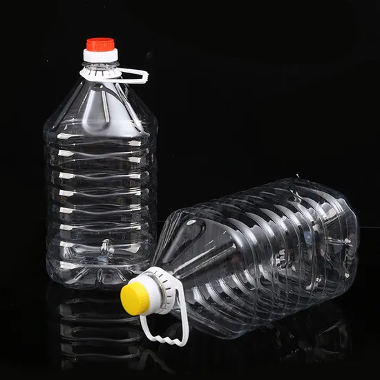Customizable Logo Printing 3liter 5liter Pet Clear Plastic Oil Drum Bottle