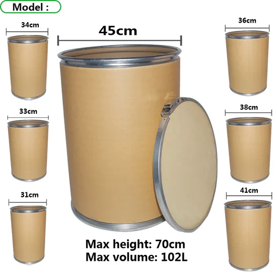 Customized 261L Cardboard Cylinder Kraft Paper Box Drums for Packaging Medicine