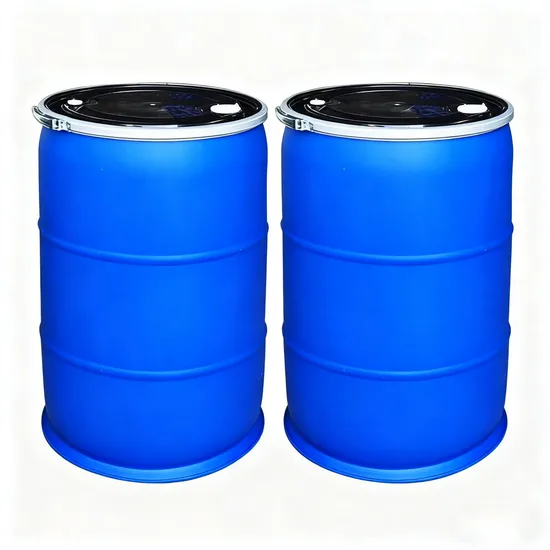 Factory HDPE 200L Plastic Larger Drum with Iron Hoop Tight Blue Thick Black Cover Drums Pails & Barrels