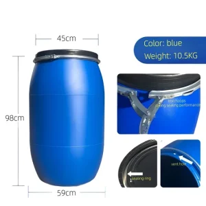 HDPE-30L-60L-120-200L-Plastic-Larger-Drum-with-Iron-Hoop-Tight-Blue-Thick-Black-Cover-Drums-Pails-Barrels-4-1.webp HDPE 30L 60L 120 200L Plastic Larger Drum with Iron Hoop Tight Blue Thick Black Cover Drums Pails & Barrels