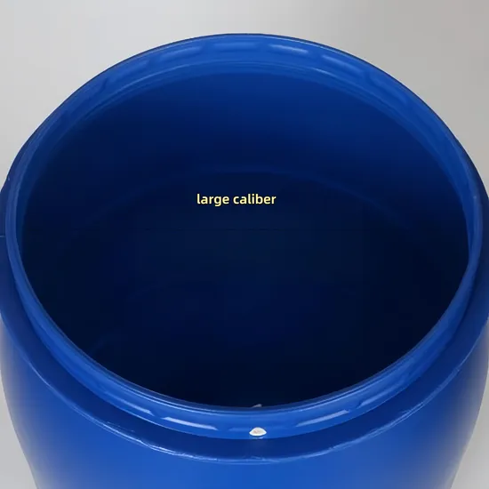 HDPE 30L 60L 120 200L Plastic Larger Drum with Iron Hoop Tight Blue Thick Black Cover Drums Pails & Barrels