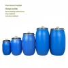 HDPE 30L 60L 120 200L Plastic Larger Drum with Iron Hoop Tight Blue Thick Black Cover Drums Pails & Barrels