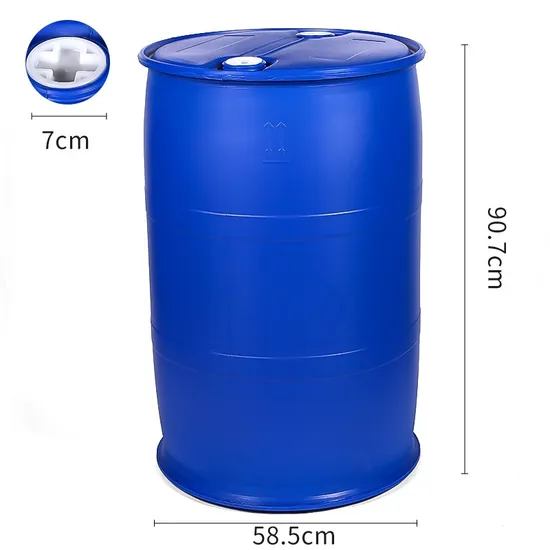 High Quality 100% Plastic HDPE 200L Plastic Barrel / Blue Drums for Chemicals Packing