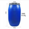 High Quality 200L Large Mouth Iron Hoop Plastic Sealing Flange Drum with Ring Lock