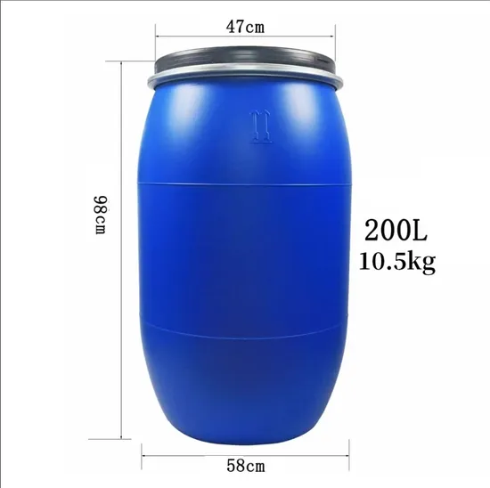 High Quality 200L Large Mouth Iron Hoop Plastic Sealing Flange Drum with Ring Lock