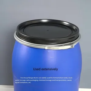 100 Litre 200L 210L New HDPE Double Ring Type Chemical Grade Closed Top Plastic Drum for Car Shampoo