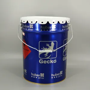 20 Litre Empty Metal Tinplate Drum with Standard Lug Lid and Metal/Plastic Handle