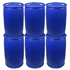 Manufactory 200 Liter Food Grade HDPE Blue Recyclable Plastic Drums with Tight Iron Hoop 55 Gallon for Chemicals Oil Water