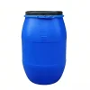 Hot HDPE 30L 60L 120 200L Plastic Larger Drum with Iron Hoop Tight Blue Thick Black Cover Drums Pails & Barrels /Buckets