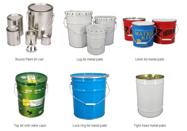 Un Approved Metal Steel Tin 5 Gallon Chemical Paint Oil Bucket Pail Drum with Lid