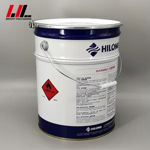 20 Litre Empty Metal Tinplate Drum with Standard Lug Lid and Metal/Plastic Handle