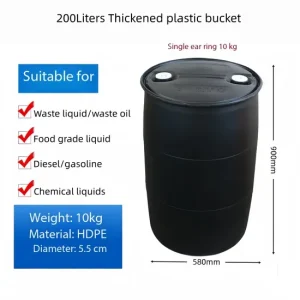 Volume 25/50/100/120/150/160/200L Open Top Blue Plastic 55 Gallons Drum / HDPE Open Top Blue Plastic Drum