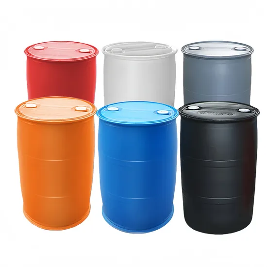 Volume 25/50/100/120/150/160/200L Open Top Blue Plastic 55 Gallons Drum / HDPE Open Top Blue Plastic Drum