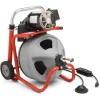 A Model K-400 Drain Cleaning 120-Volt Drum Machine Kit with C-45IW 1/2" x 75' Cable