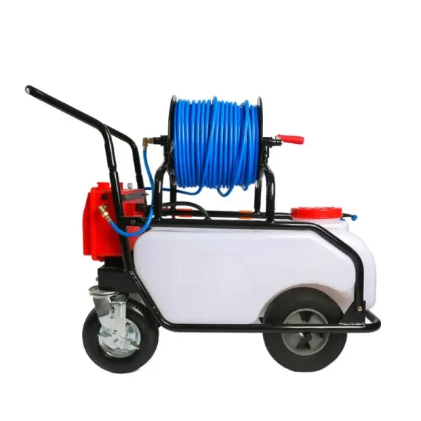 60L Agricultural Rechargeable Hand Cart Trolley Electric Sprayer with Wheels