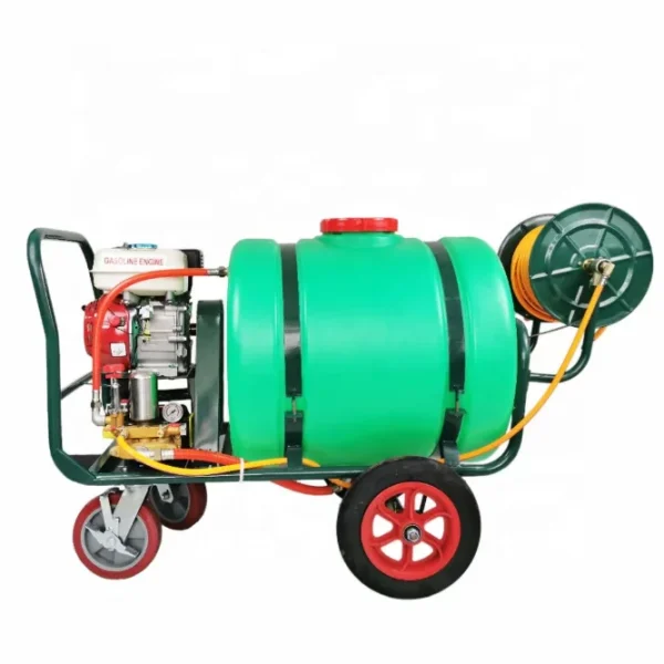 Four Wheel Trolley Cart Sprayer Engine Power Pump Agricultural Orchard Sprayer