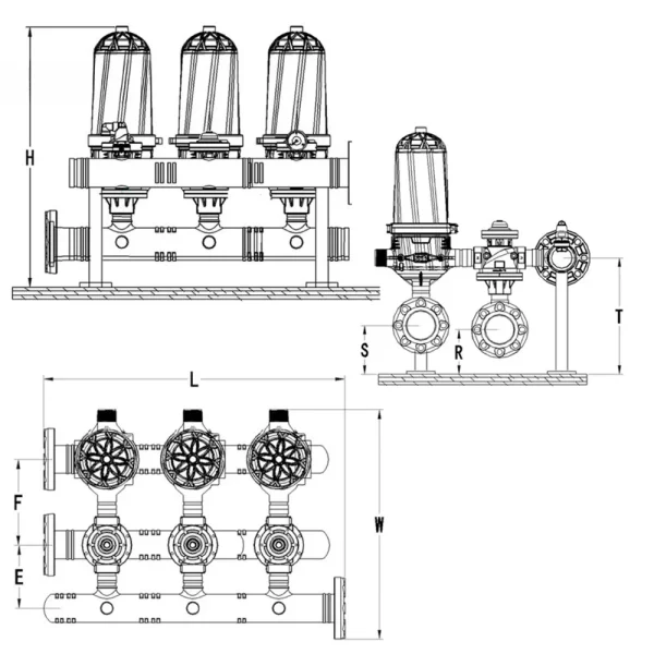 Full-automatic filter for water source of drip irrigation system in agricultural irrigation greenhouse