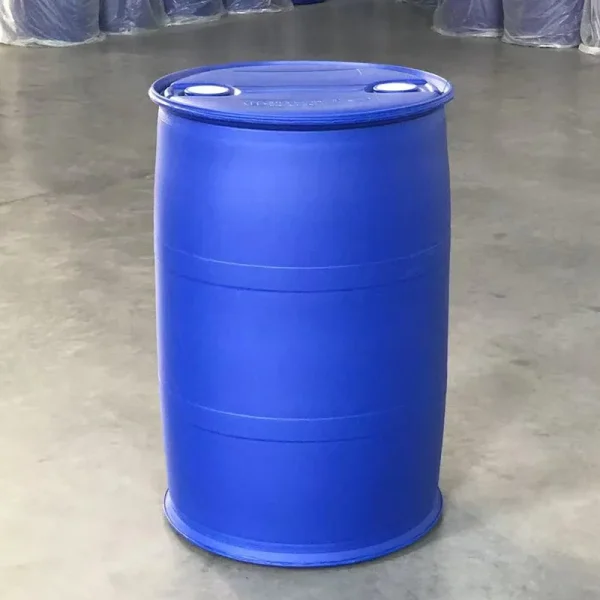 Double Ring Cylindrical Plastic Storage Tank 200L Chemical Barrel with Double L Ring High Density Polyethylene Water Bucket