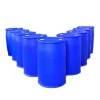 Double Ring Cylindrical Plastic Storage Tank 200L Chemical Barrel with Double L Ring High Density Polyethylene Water Bucket