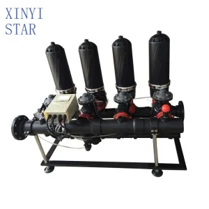 Automatic back flushing disc water for agricultural irrigation systems