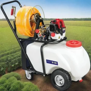 QL-11-50L 60L Trolley Garden Machinery Equipment 2-Stroke Engine Water Spraying Irrigation with Hose Winder Sprayer Agriculture