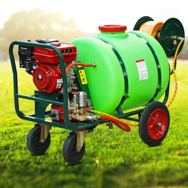 Four Wheel Trolley Cart Sprayer Engine Power Pump Agricultural Orchard Sprayer