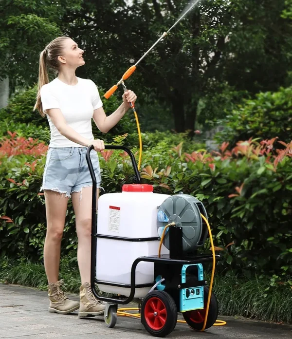 Multi-purpose 60L Large Trolly Sprayer High Pressure Garden Lithium Battery Sprayer