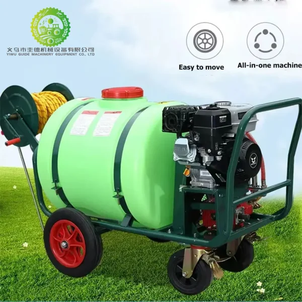 Trolley Type Agricultural Engine Power Sprayer 60L 100L 160L 300L with Motor Pump Gear Gearbox for Field Irrigation