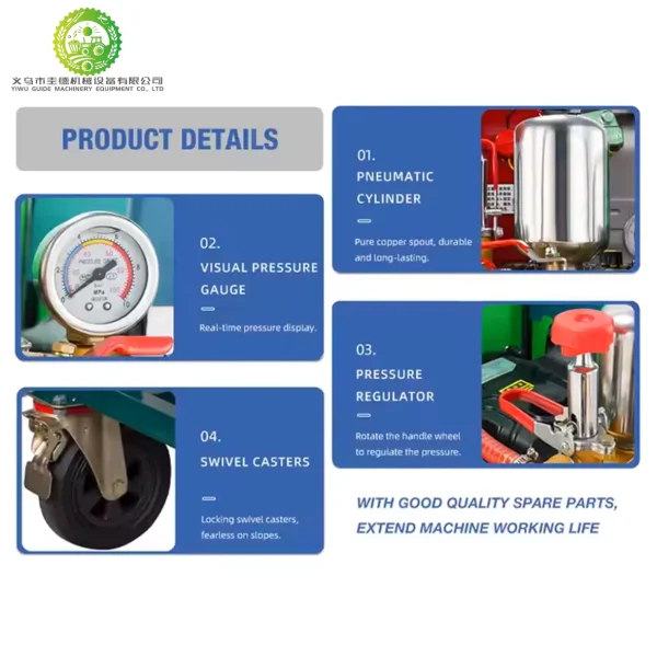 Trolley Type Agricultural Engine Power Sprayer 60L 100L 160L 300L with Motor Pump Gear Gearbox for Field Irrigation