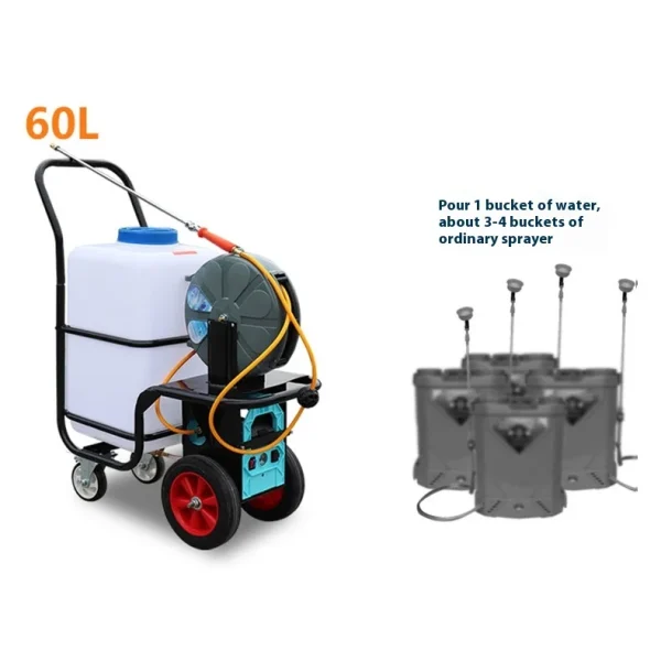 Multi-purpose 60L Large Trolly Sprayer High Pressure Garden Lithium Battery Sprayer