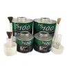 100g, 500g Pipe Glue Pot Pipe Compound Glue Tinplate Round Pot Printing S100 Tinplate Pot Plastic Brush Round Pot 0.5L Small Iron Bucket Bottle