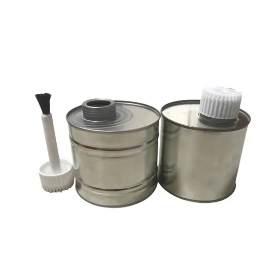 100g, 500g Pipe Glue Pot Pipe Compound Glue Tinplate Round Pot Printing S100 Tinplate Pot Plastic Brush Round Pot 0.5L Small Iron Bucket Bottle