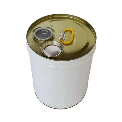 20 Liters Metal Lubricant Oil Bucket Drum Paint Tin Pail Closed Top Oil Bucket Tight Head Barrel with Flex Spout Lid