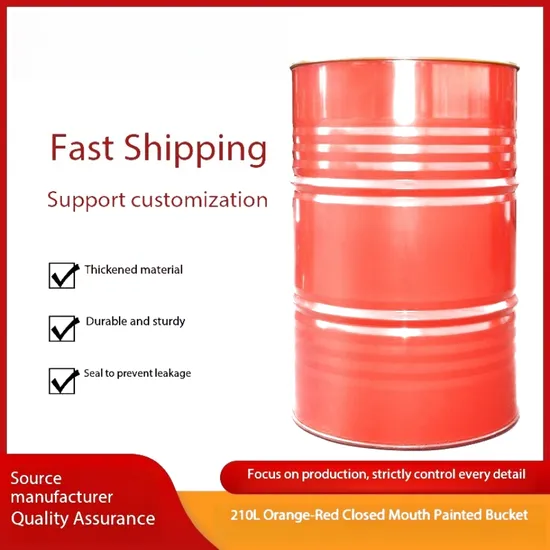 200L 210L 220L Empty Tight Head Close Top Steel Metal Drum Barrel for Sale