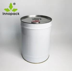 20L Round Closed Top Metal Tin Pail Barrel