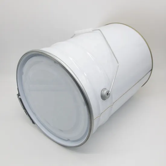 20L White Coating Paint Metal Drum Industrial Pail Round Metal Pail with Metal Cap Bucket