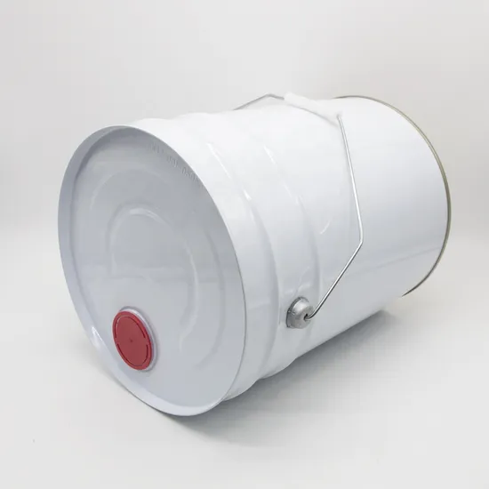 20L White Coating Paint Metal Drum Industrial Pail Round Metal Pail with Metal Cap Bucket